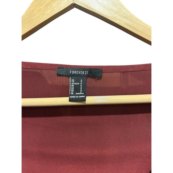 Vintage Forever 21 Sheer Longsleeved Rouched Top 90s Y2K Whimsy Fairy Size Small - Picture 5 of 6